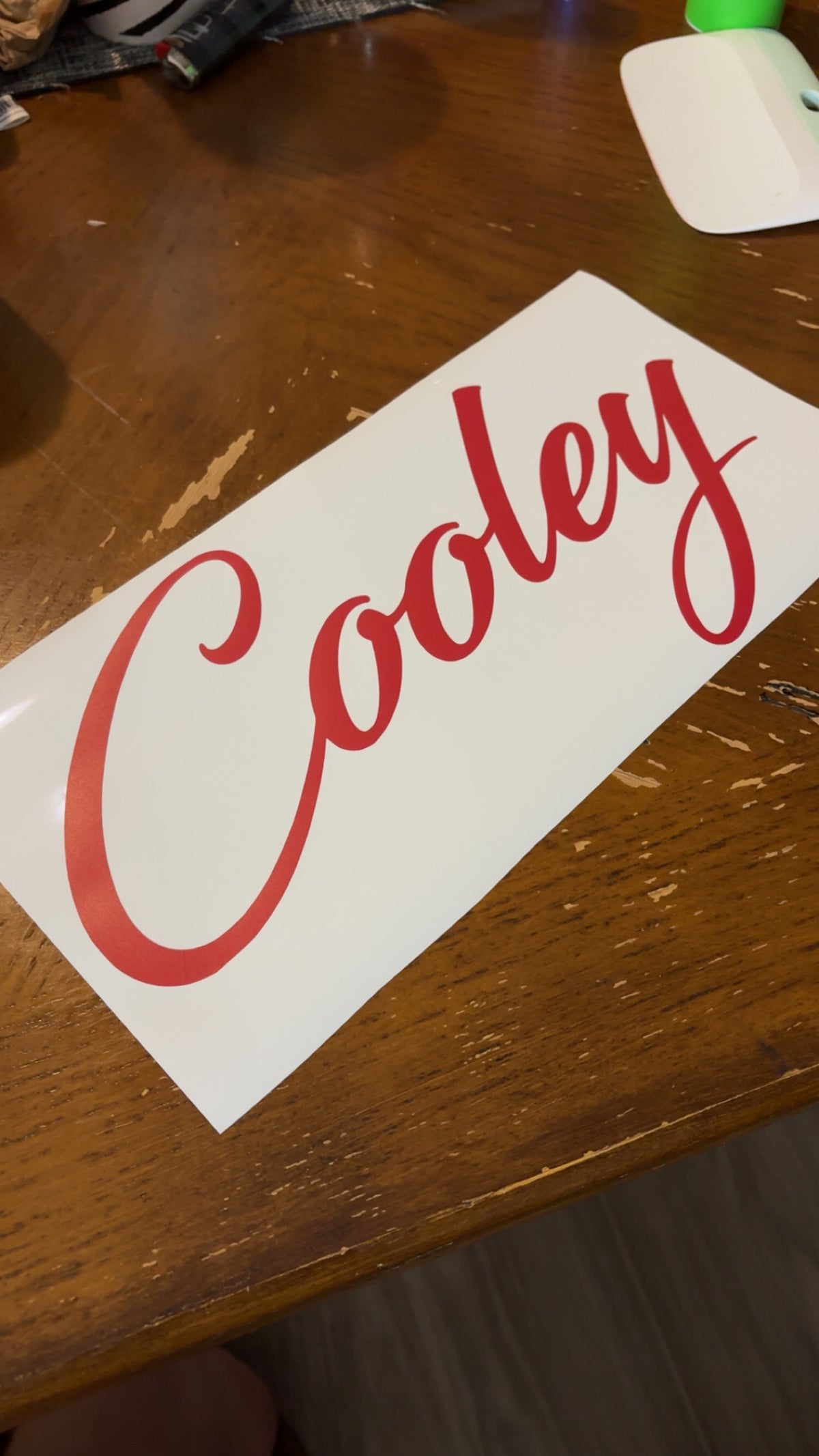 Last Name Decal